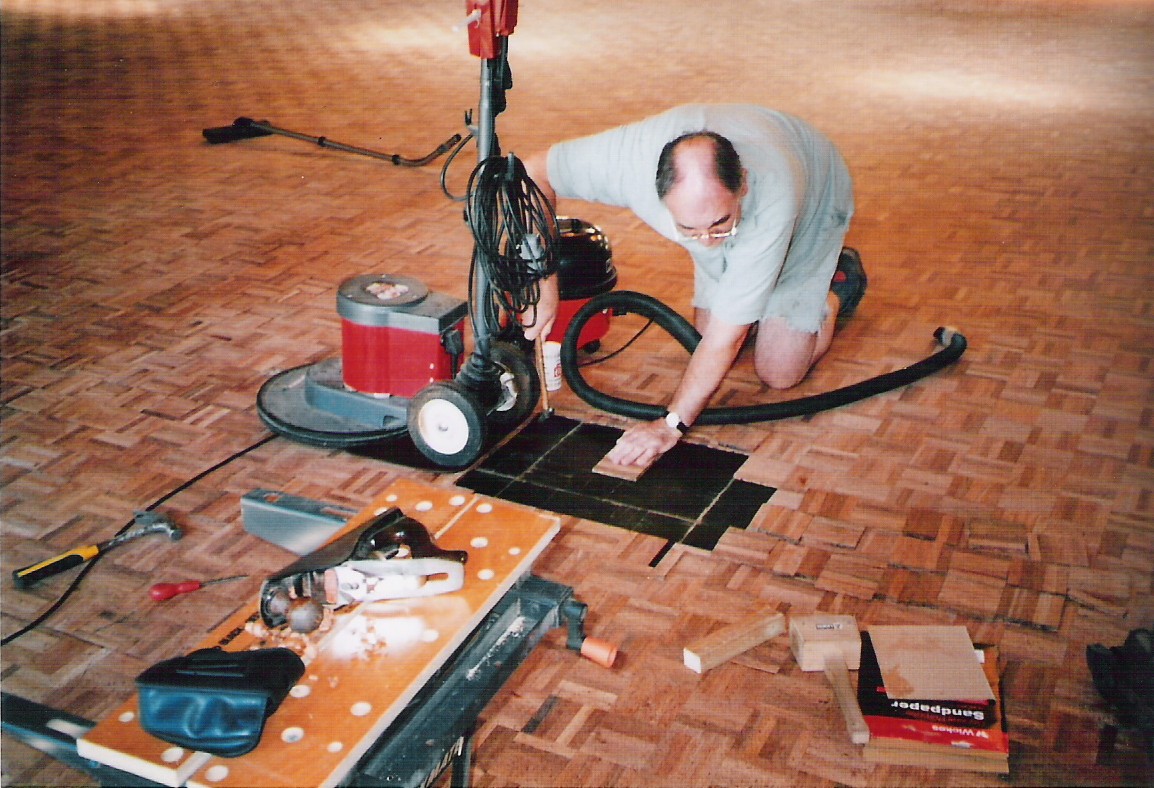 Picture of repairing the hall floor